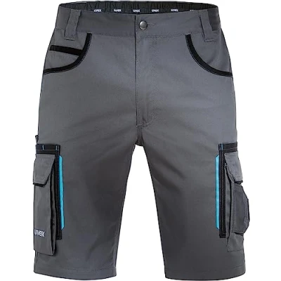 Afbeelding van Uvex Tune Up Werkbroek heren kort Shorts voor op het werk Grijs Gr 30W/Labelgrootte 44
