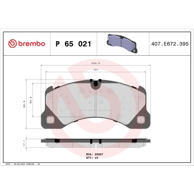 Afbeelding van Brembo Remblokset P 65 021