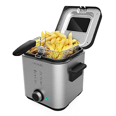 Afbeelding van Cecotec Elektrische Olie Friteuse CleanFry Advance 1500 Roestvrij Staal 900 W, Inhoud 1,5 L, Staal, OilClean Filter, U