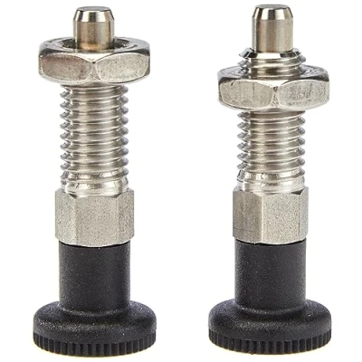Afbeelding van Ganter Normelemente GN 717 6 M10 BK NI roestvrijstalen vergrendelbouten, zilver, 2 stuks