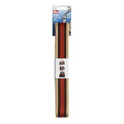 Afbeelding van Prym 965216 tassen 40 mm beige/blauw/rood gordelband, polyester,