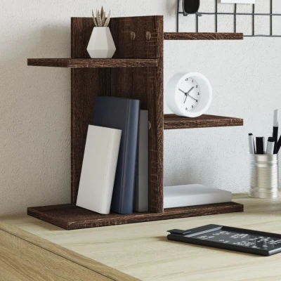 Afbeelding van Bureau organiser 42x21,5x42 cm bewerkt hout bruin eikenkleurig