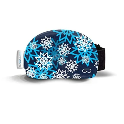 Afbeelding van Soggle Beschermhoes voor skibril, microvezel, eenheidsmaat, kleur: Snowflakes 03 Blue