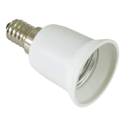 Afbeelding van OmniaLaser OL E14E27 adapterconverter van E14 naar E27, kunststof, 40 watt, wit
