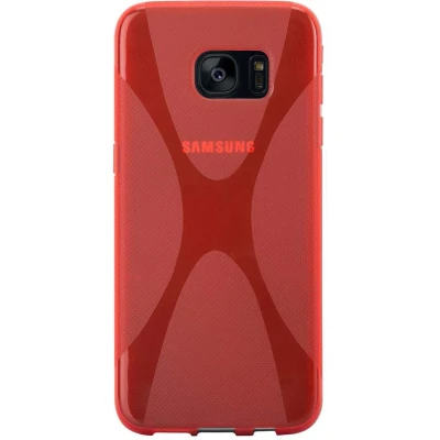 Afbeelding van Cadorabo Hoesje geschikt voor Samsung Galaxy S7 EDGE in INFERNO ROOD Beschermhoes gemaakt van flexibel TPU silicone Case Cover