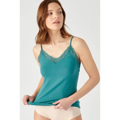 Afbeelding van Damart Hemdje kant Thermolactyl Sensitive Vrouwen Groen 50 52 (XL)