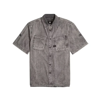 Afbeelding van GStar Overhemd Slanted Regular Fit Grijs XL
