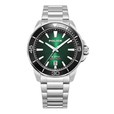 Afbeelding van Police Thornton Horloge, Heren, Maat: One Size, Grün