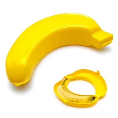 Afbeelding van Leddy Living Bananendoos 20 cm, beschermdoos voor banaan, bananenbox school, kantoor, uitstapjes, BPA vrij, lunchbox bescherming van fruit