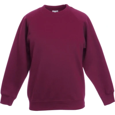 Afbeelding van Fruit Of The Loom Kinderen Unisex Raglan mouwen Sweatshirt (Bordeux)