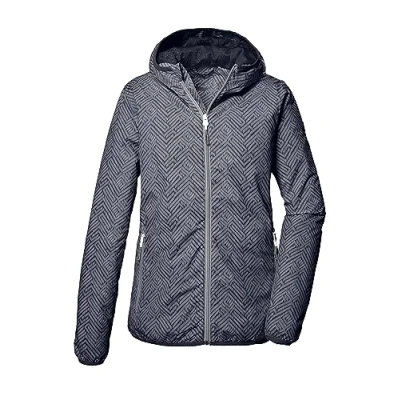 Afbeelding van killtec Dames Functioneel jack met capuchon, opvouwbare outdoorjas KOS 69 WMN JCKT, dark navy, 40, 41348 000
