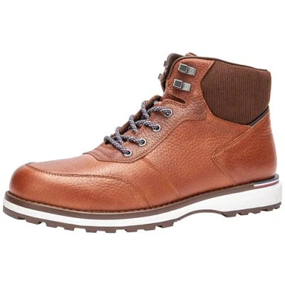 Afbeelding van Tommy Hilfiger Heren Corporate Warm Outdoor LTH Boot (FM0FM05148), Bruin (Winter Cognac), 6.5 UK, Bruine Winter Cognac, 40 EU