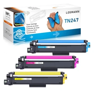 Afbeelding van LOSMANN 3 x tonercartridge, compatibel met Brother TN 247, 243, voor MFC L3770CDW, L3750CDW, HL L3230CDW, L3210CW, L3710CW, DCP L3550CDW, L3730CDN, L3510CDW, L3270CDW,