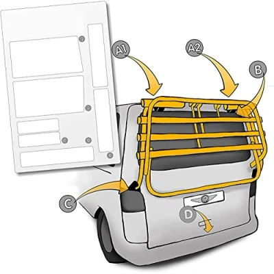 Afbeelding van LACKSCHUTZSHOP Lakbeschermingsfolie voor fietsendrager, geschikt VW T5 Multivan, Caravelle BJ 2003 tot 2015, zelfklevend, transparante beschermfolie fietsendrager