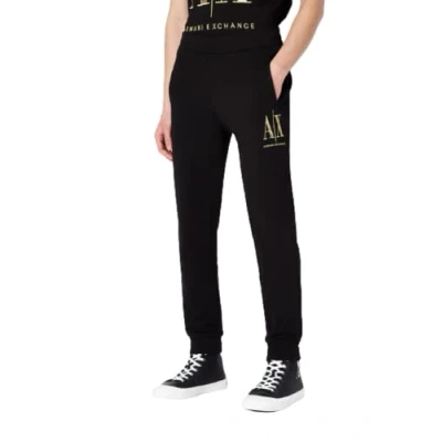 Afbeelding van Armani Exchange heren Slim fit joggingbroek met logo in de kleur Zwart, maat: M