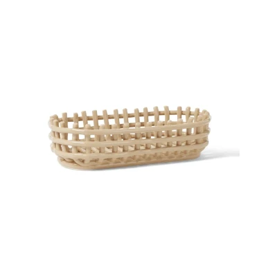 Afbeelding van Ferm LIVING Opbergmand van keramiek Beige