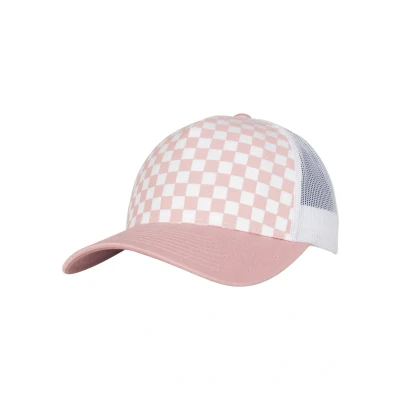 Afbeelding van Flexfit Checkerboard Retro Trucker Pet, Maat: One Size, Lightrose/white