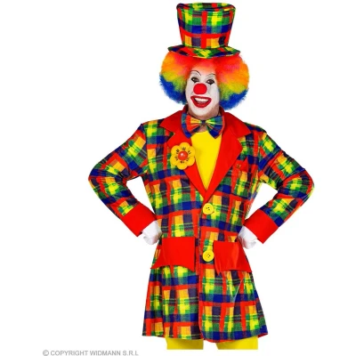 Afbeelding van Widmann 48680 clownskostuum, mantel, voor volwassenen, circus, carnaval, themafeest, uniseks, meerkleurig, XXL