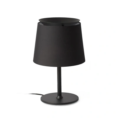 Afbeelding van Faro Lighting Savoy Tafellamp Rond Taps toelopend Zwart, E27