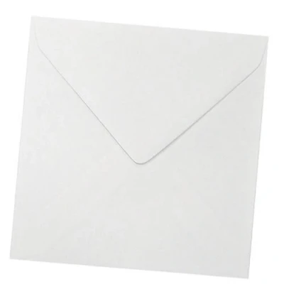 Afbeelding van 100 5&quot; x vierkante witte enveloppen voor wenskaarten 130mm gratis paal 100gsm premium dikte