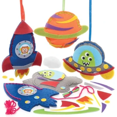 Afbeelding van Baker Ross FE671 zonnestelsel Naai set Pakket van 3, voor Kinderen, Creatieve Activiteiten Ideaal Knutselproject