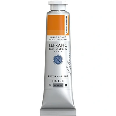 Afbeelding van Lefranc Bourgeois 405049 Extra fijne olieverf met hoogwaardige kunstenaarspigmenten, lichtecht, verouderingsbestendig 40ml Tube, Cadmium Free Yellow Deep