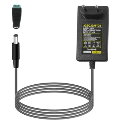 Afbeelding van Nizirioo 12V 5A Voedingsadapter: Voeding AC 100V 240V tot DC 12 Volt 5 Amp 60W, Universele Voedingsadapter LED Transformer 5.5mmx 2.1mm Stekker voor Huishoudelijke Apparaten