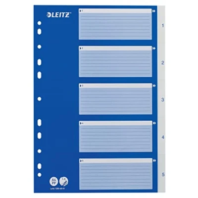 Afbeelding van Leitz, Map accessoires, Plastic register PP