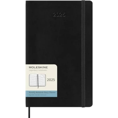 Afbeelding van Moleskine 12 Maanden Agenda 2025 Maandelijks Large Zachte Kaft Zwart