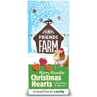 Afbeelding van Tiny Friends Farm Harry Hamster Christmas Hearts Knaagdiersnack Cranberry Appel 120 g