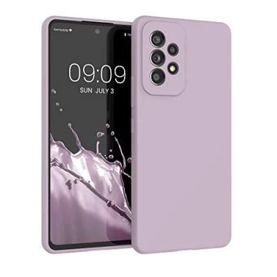 Afbeelding van kwmobile telefoonhoesje geschikt voor Samsung Galaxy A53 5G Hoesje met siliconen coating Smartphone case in licht oudroze
