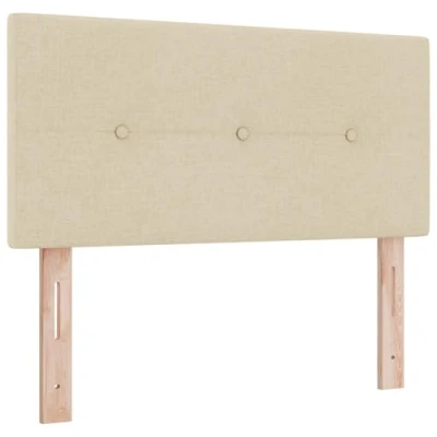 Afbeelding van vidaXL Hoofdbord Knopgeplooid Crème 90 cm Stof