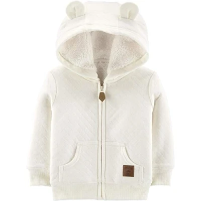 Afbeelding van Simple Joys by Carter&#039;s Trui met capuchon voor baby&#039;s en sherpa voering, Havermout, 12 Months