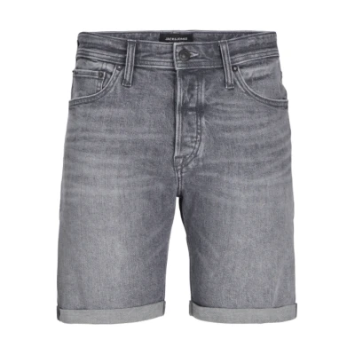 Afbeelding van Jack &amp; Jones Jjirick Jjioriginal Jeansshort, Heren, Maat: Small, Grey denim