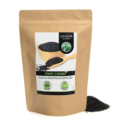 Afbeelding van Alpi Nature sesam Black (1 kg) zwarte 100% natuurlijke sesamzaden zonder additieven
