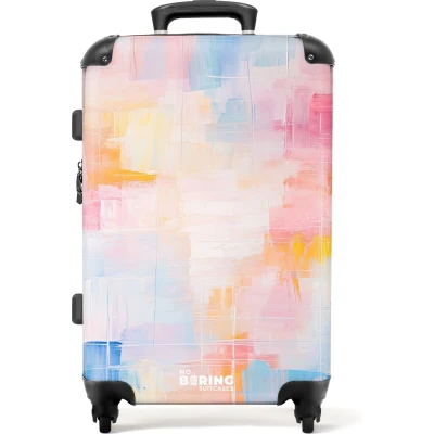 Afbeelding van NoBoringSuitcases.com® Koffer groot Rolkoffer lichtgewicht Abstracte kleuren Reiskoffer met 4 wielen Grote trolley XL 20 kg bagage