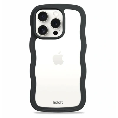 Afbeelding van Apple iPhone 15 Pro Max Hoesje Gerecycled kunststof Holdit Hardcase/Backcover Zwart Telefoonhoesje