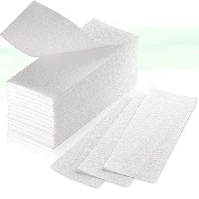 Afbeelding van Fleecestrips voor warme wax en suikerpasta, huidvriendelijke scheurbestendige ontharingsstrips van fleece elk type ontharing op benen, borst, rug, intieme zone gezicht, 150 stuks