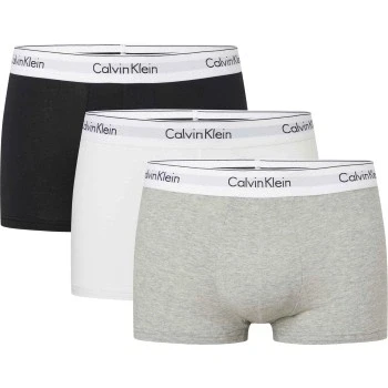 Afbeelding van Calvin Klein Herenslips 3P Plus Size Stretch Trunk Versch. kleure katoen XX Large Heren