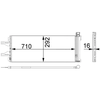 Afbeelding van Condensor, airconditioning MAHLE AC 368 000P