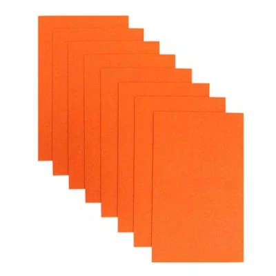 Afbeelding van Jtnohx Stijve viltstof om te knutselen, 2 mm dikke gekleurde vilten vellen, 8 stuks 20 x 30 cm knutselstof voor naaien en doe het zelfprojecten (oranje)