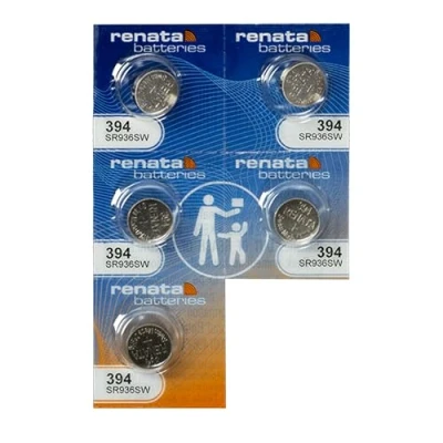 Afbeelding van Renata enkel horloge Batterij 394, SR936SW, AG9 1.55V (5 x 394 of SR 936 SW)
