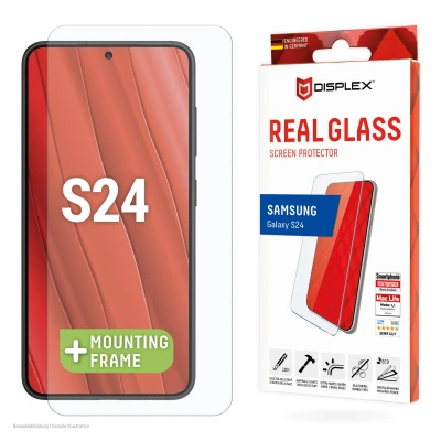Afbeelding van Screenprotector Samsung Galaxy S24: Displex Real Glass 2D