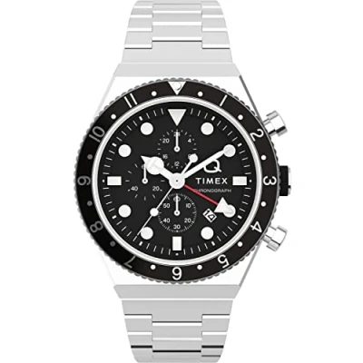 Afbeelding van Timex Chronograph Chronograaf silvercoloured/black, Maat: One Size, Silver coloured/black