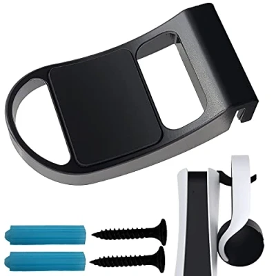Afbeelding van MatoSan® PS5 headsethouder voor Playstation 5 3D wandhouder controller houder accessoires koptelefoonhouder (zwart)