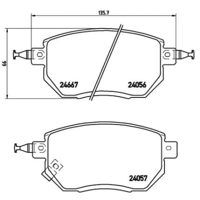 Afbeelding van Brembo Remblokset P 56 051