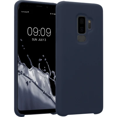 Afbeelding van kwmobile telefoonhoesje geschikt voor Samsung Galaxy S9 Plus Hoesje met siliconen coating Smartphone case in bosbesblauw