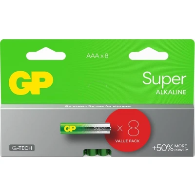 Afbeelding van GP Super Alkaline AAA Micro penlite, multipack 8 Vis accessoire