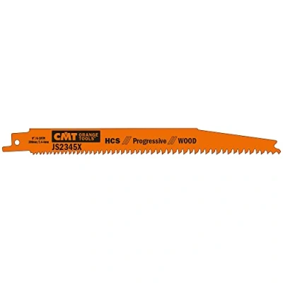 Afbeelding van CMT JS2345X 5 HCS reciprozaagblad 200 x 19 mm. 6 10tpi (bouwhout, uitzagen houten wand, plaatmateriaal, kunststof)