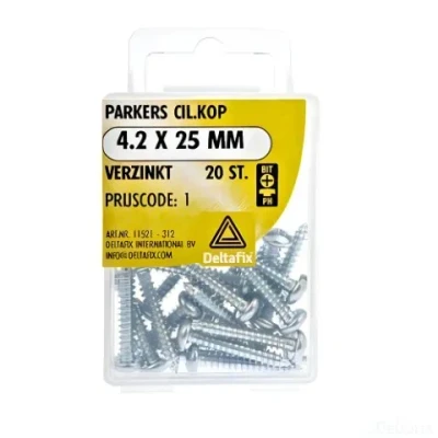Afbeelding van Spaanplaatschroeven Cilnderkop Pozidriv Verzinkt 4.2x25mm